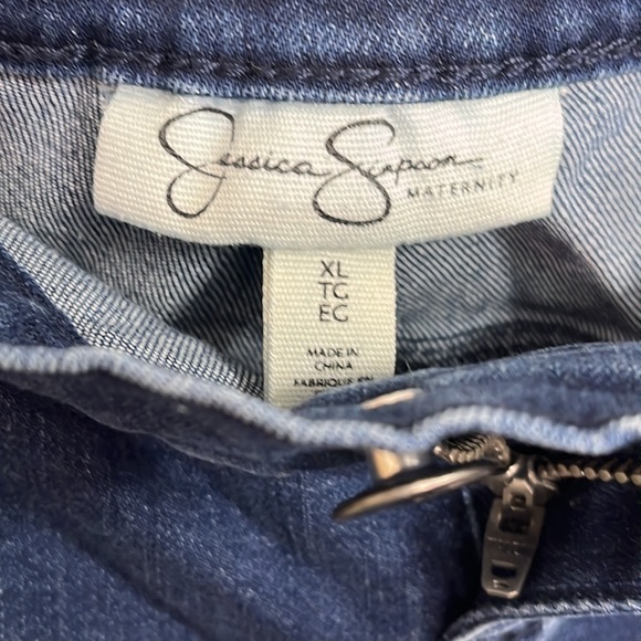 Jessica Simpson Maternity Jeans Side panel Size XL Dark wash - Picture 9 of 11